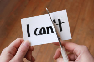 Note saying I can't being cut by scissors