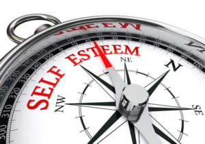 Compass rose with words "Self Esteem"