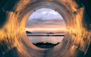 tunnel exit to sea